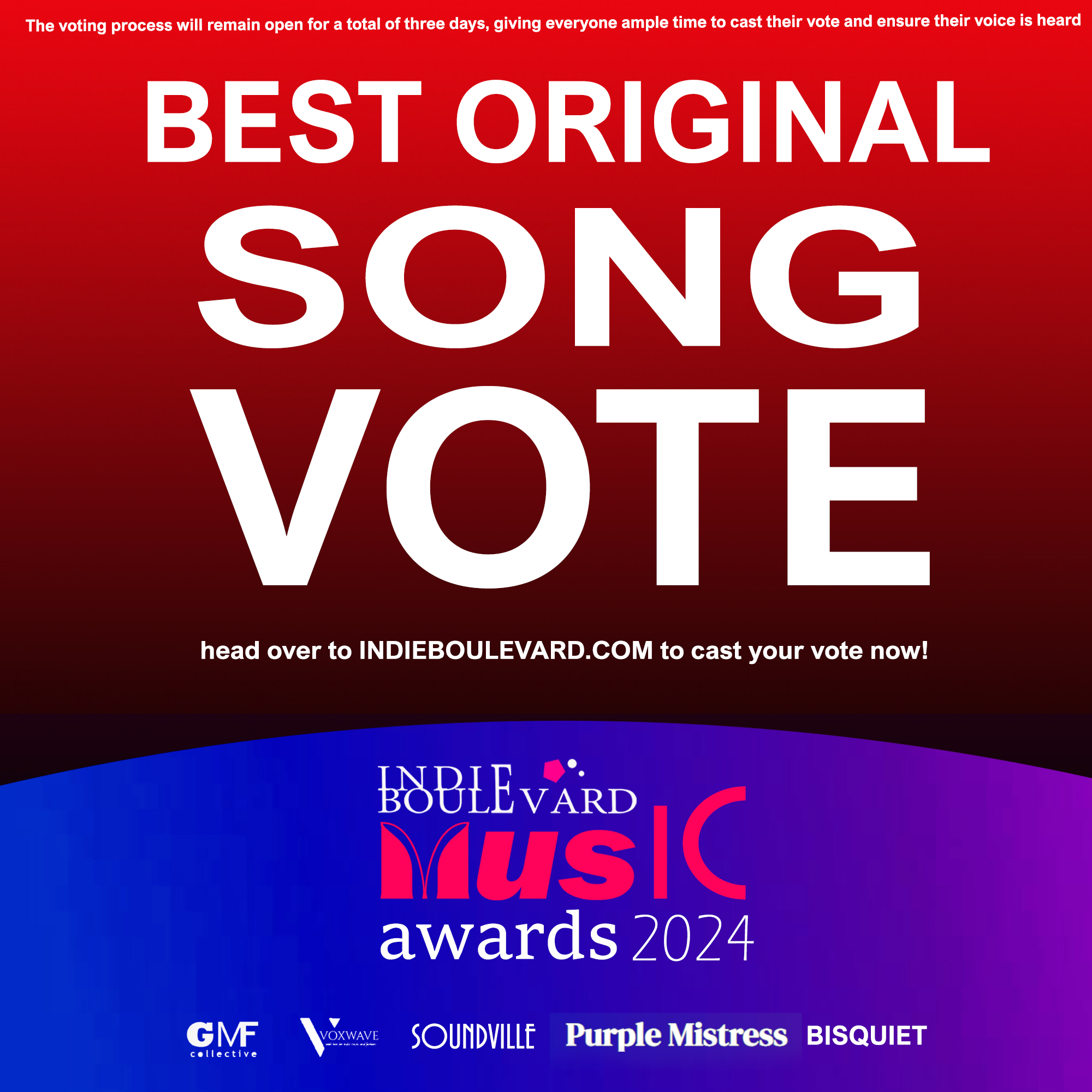 Vote Now for the BEST ORIGINAL SONG of 2024!